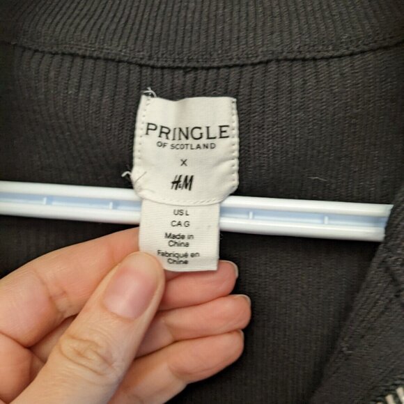 Pringle of scotland x H&M women's black long sleeve dress in size large - Picture 7 of 14